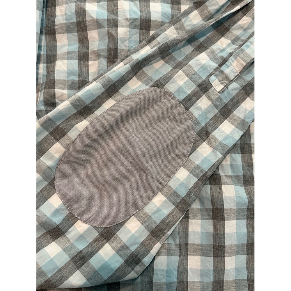 Kenneth Cole New York Plaid Button Down Shirt Men's XXL Blue Gray Long Sleeve - Picture 4 of 10